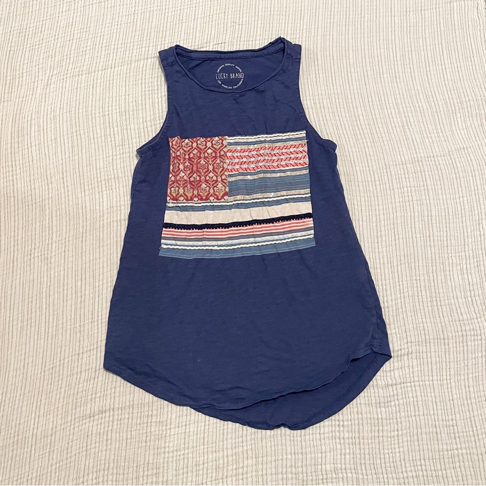 Lucky Brand Quilted American Flag Sleeveless